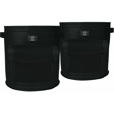 Sacs de culture de jardin, lot de 2 sacs de légumes de 9 gallons, sacs de culture de pommes de terre avec fenêtre en tissu non tissé (2, vert)
