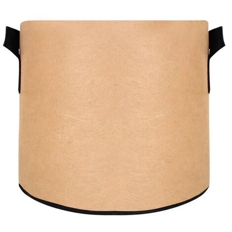 Sacs de culture en feutre pour plantes, 3 tailles, en tissu non tissé, pots de pommes de terre de jardin et de légumes de serre, outils de jardinage,Brown cannot open,7