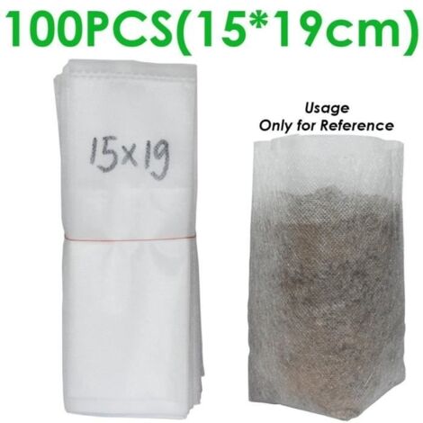 Sacs de culture - Non tissé - Jardinière biodégradable - 15x19cm - Lot de 100 pièces