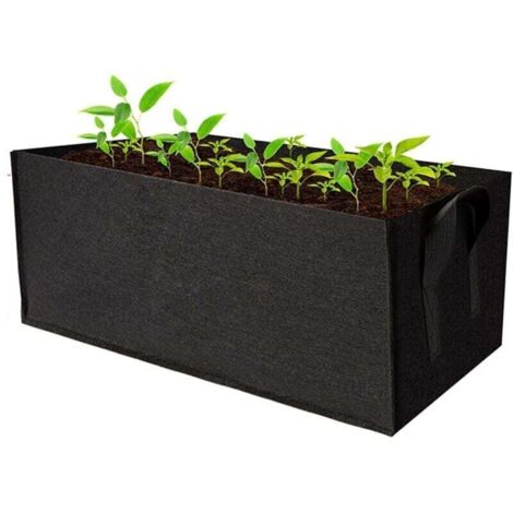 Sacs de culture rectangulaires avec poignées en feutre respirant pour carottes, oignons, herbes, fleurs, légumes, 503020cm 1pc
