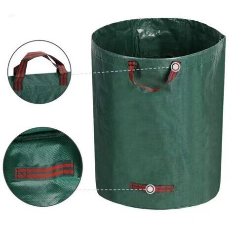 Sacs de déchets de jardin 300L lourds avec poignées , sacs de déchets de jardin réutilisables pour les ordures de cour , les toppers , les déchets végétaux , les herbes et les feuilles
