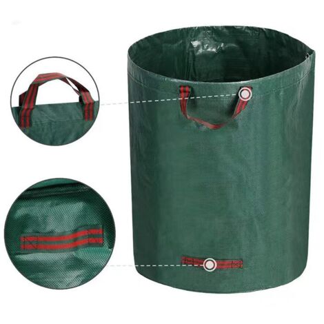 Sacs de déchets de jardin 300L lourds avec poignées , sacs de déchets de jardin réutilisables pour les ordures de cour , les toppers , les déchets végétaux , les herbes et les feuilles