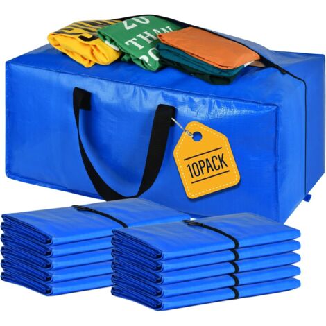 Sacs de déménagement, grands sacs de rangement alternatifs aux boîtes de déménagement, fournitures de déménagement pour l'emballage, 10 paquets