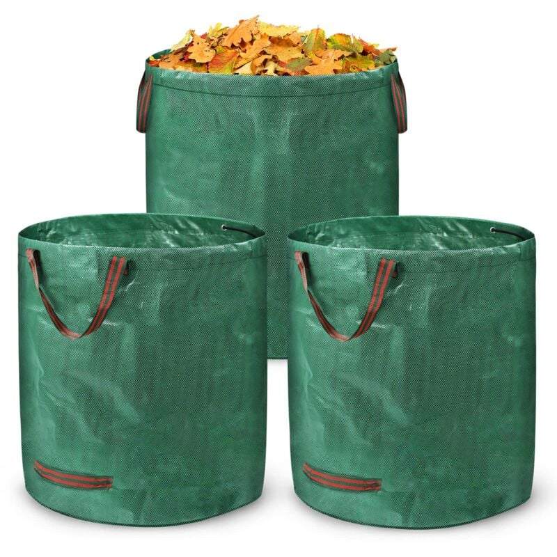 Naizy - Sacs de jardin Lot de 3 sac jardin 272L Sacs de déchets jardin résistants Sac à déchets de Jardin Sac déchet en pp robuste