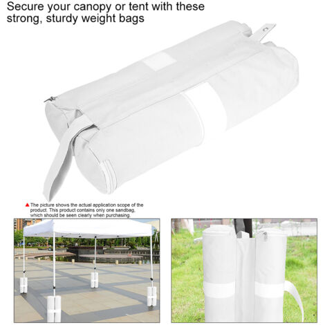 Sacs de lestage pour pieds de tente parasol, stabilisateurs de tonnelle pop-up extérieure (blanc)