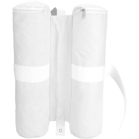 Sacs de lestage pour pieds de tente parasol, stabilisateurs pour abri solaire extérieur (blanc)