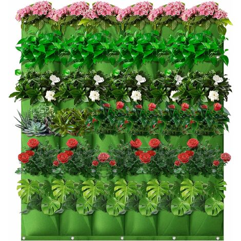 Jardinière Murale de Jardin Verticale, jardinière Suspendue à 8 Poches  surélevées, Pot de Fleur Mural, pour Fleurs, légumes, Herbes