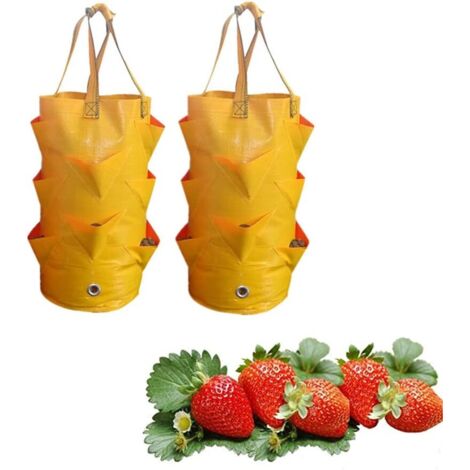 sacs de plantation pour fraisiers (jaunes), sacs de plantation