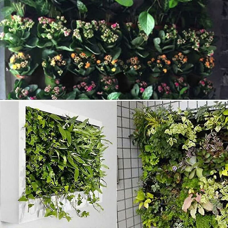 Sacs de plantation verticaux suspendus au mur Planteur de culture verte avec 36 sacs pour la maison Mur Balcon Fourniture de jardin Noir -sbkjv