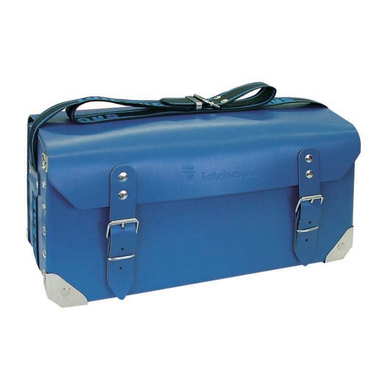 Sacs de plombier en cuir véritable bleu cm.41x18,5x18