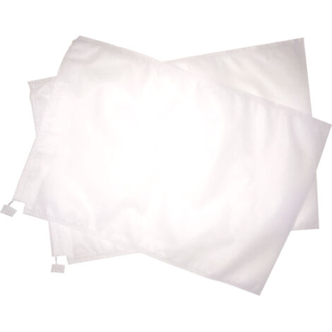 Sacs de Protection Fruitière 100pcs - Sacs Mesh Respirants Résistants à l'Humidité avec Cordon de Fermeture pour Fruits, Fleurs et Plantes - Blanc 350x450mm (13.8x17.7in)