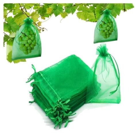 Sacs de protection pour fruits - 100 filets blancs 30x20cm - Protégez vos fruits des oiseaux et insectes