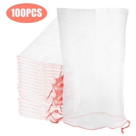 Sacs de Protection pour Fruits de Jardin - 100 pièces - 10x15cm - Blanc