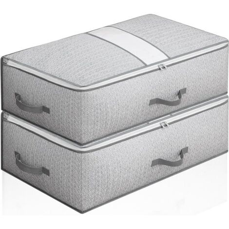 Sacs de Rangement - Non-Tissé - 80x47x18 cm - Grande Capacité - Poignées Renforcées - Résistant à l'Humidité
