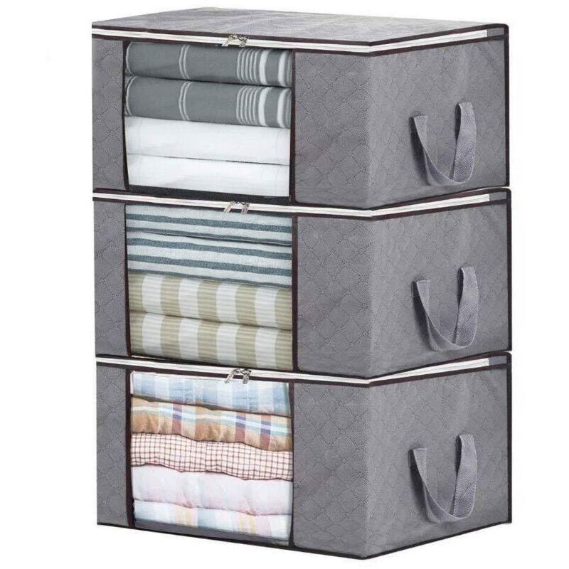 Sacs de rangement pliables et robustes, grands formats pour literie, couettes, vêtements saisonniers ou oreillers