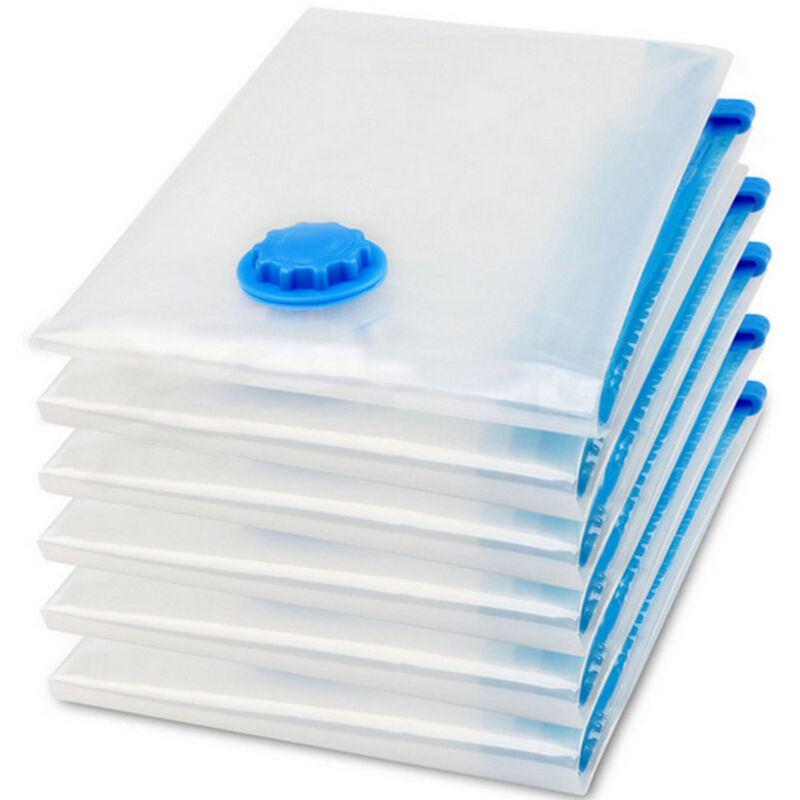 Fitags - Sacs de Rangement sous Vide Lot de 6Type 100x80cm Housses de Rangement sous Vide Voyages Réutilisables pour Matelas Literie Oreillers