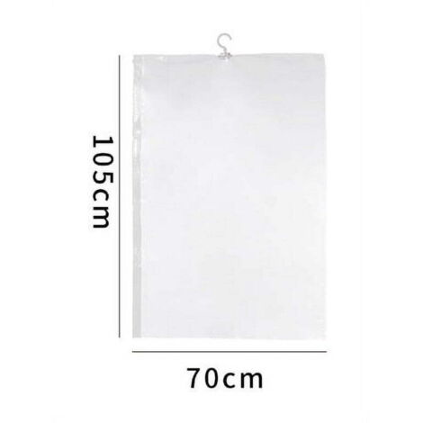 Sacs de rangement sous vide pour vêtements suspendus, lot de 4 (105 × 70 cm), sacs hermétiques pour costumes, manteaux et vestes, Gain de place de 80 %, Organiseur de penderie
