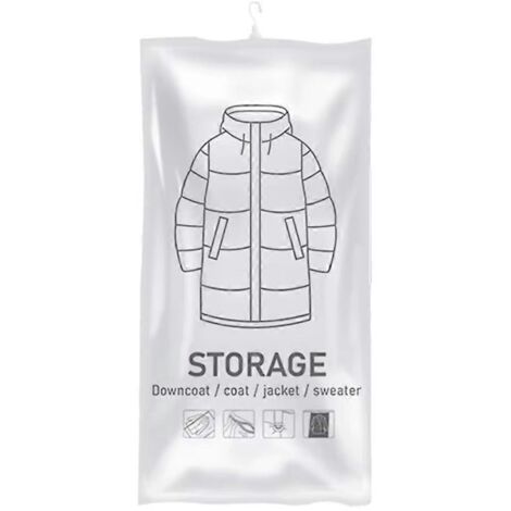 Sacs de rangement sous vide suspendus, sacs gain de place suspendus, L