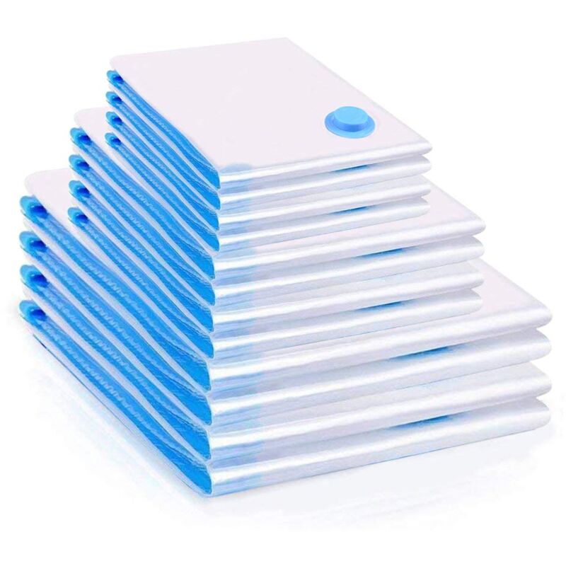 Sacs de Rangement Sous Vide Vêtements Aspirateur 6 Pièces 70x50cm Sac de Compression Housse Aspirable Rangement Réutilisables pour Matelas, Tente,