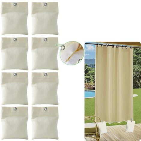 Sacs de sable résistants pour rideaux d'extérieur, sacs de sable pour auvent, sacs de sable pour auvent, sacs de sable pour tente, support pour pergola, rideaux, cabane, gazebo, jardin, lot de 8