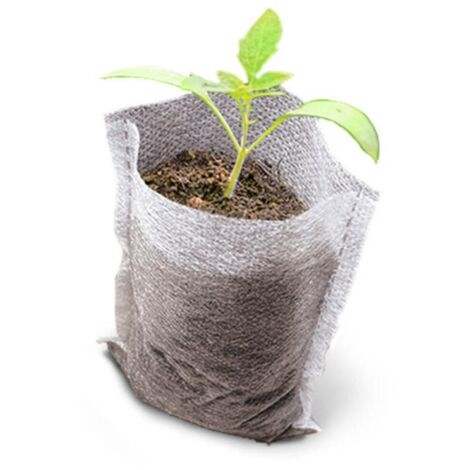 Sacs de semis, 100 pièces 12 x 12 cm, sacs de culture non tissés pour semis, sacs de culture en tissu végétal pour semis en pot, fournitures de jardinage pour la maison