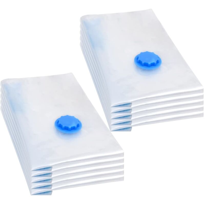 Vidaxl – Sacs de rangement sous vide 60x40 cm – Lot de 10 sacs – Résistants à l'humidité et aux moisissures – Glissière facile à sceller