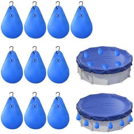 Sacs d'eau Lourds pour Couverture de Piscine,10 Pièces Poids pour Abris de Piscine Enterrés,Accessoires pour Couverture de Piscine,Sacs à Eau de Piscine,pour AC à Eau de Piscine d'hiver