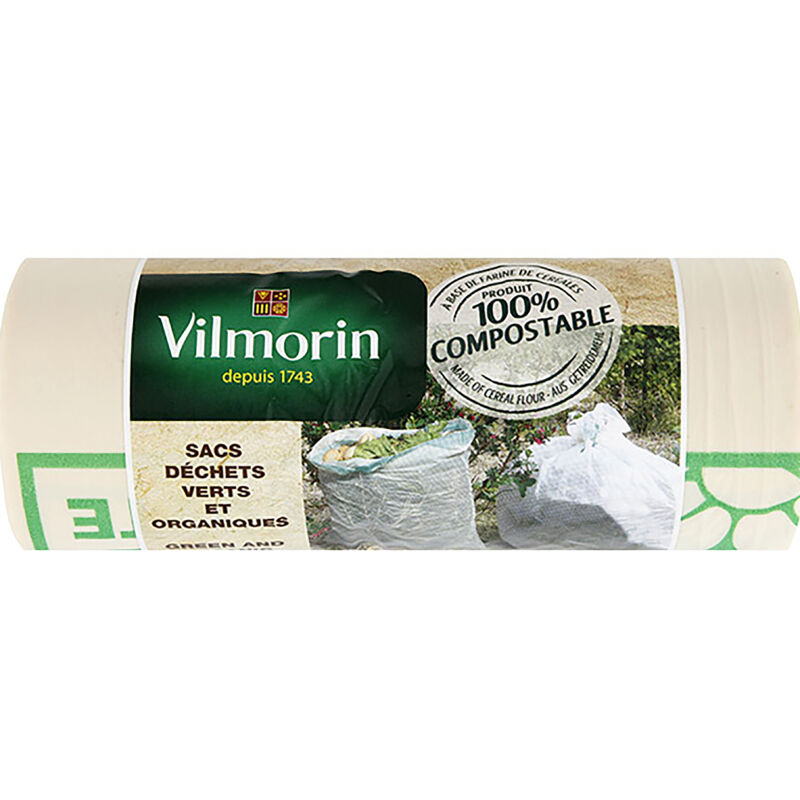Vilmorin - Sac Déchets Verts et Organiques - 110 l - 100% Compostable