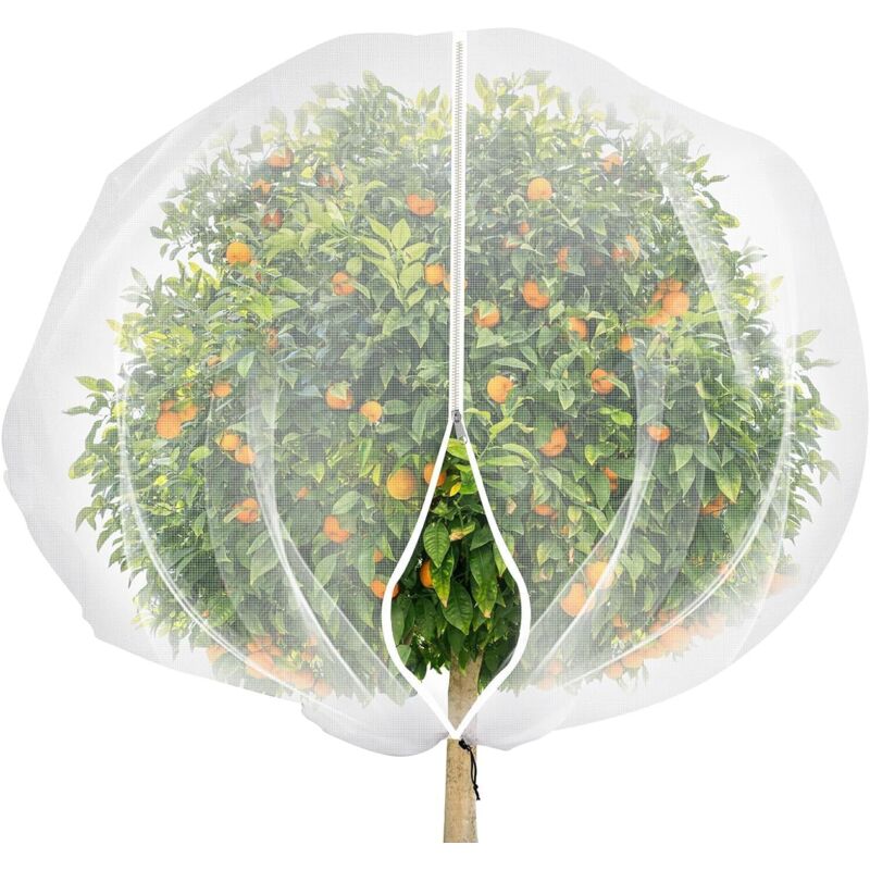 Sacs en filet pour arbres fruitiers avec fermeture éclair et cordon de serrage, filet de protection contre les insectes, les oiseaux, les plantes