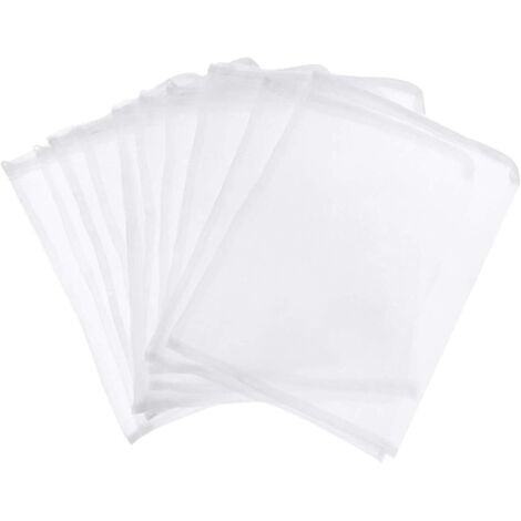 Sacs en Maille Filet en Nylon, Sacs filtrants pour Aquarium avec Fermeture éclair 18*22cm Versailles 10 morceaux