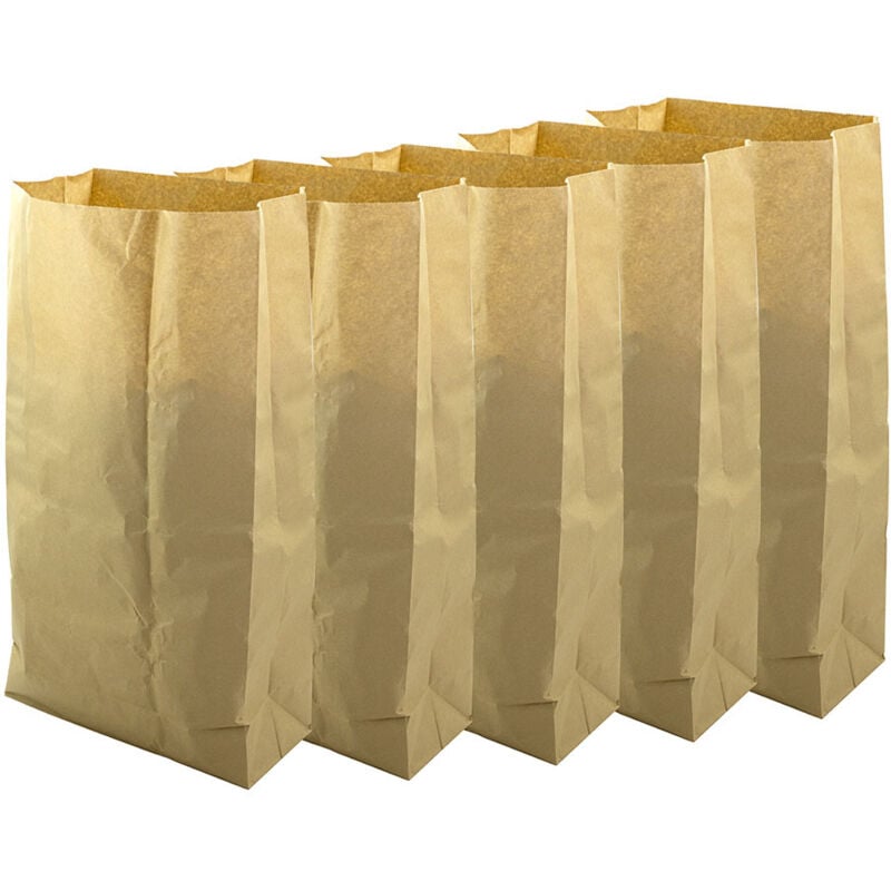 Sacs en papier compostables pour déchets verts et organiques 5 x 100 L Marron - Marron