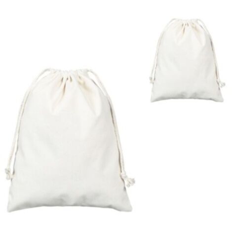 Sacs en tissu en coton Ensemble de 10 pièces - sacs à cordon sacs à pain sacs à fruits et légumes - rangement - DIY durable--30 x 35cm