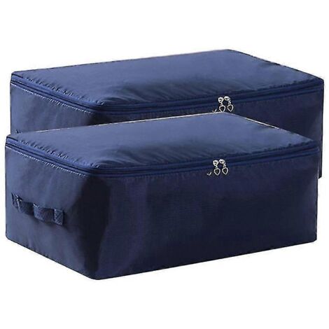 Sacs et boîtes de rangement pour couettes, oreillers, draps et couvertures, avec organisateurs de vêtements.