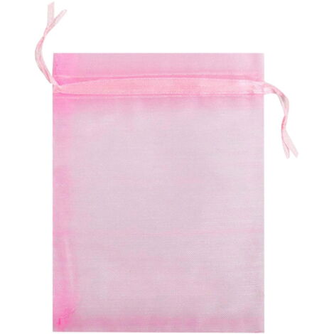Sacs Filets de Protection pour Fruits Rose 30 x 40 cm, Lot de 100 avec Cordon pour Arbres et Jardin