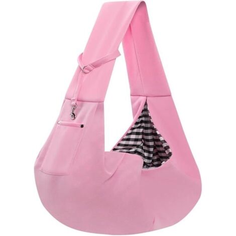 Sacs fourre-tout pour chien - Sac fourre-tout double face pour petit chien avec poche de rangement (rose)