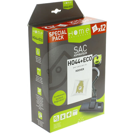 Sacs microfibres adaptable par 12  HEHO44+ECO pour Aspirateur HANSEATIC, HOOVER, MIELE , FREEMOTION, PURE POWER, SENSORY, TELIOS, TELIOS PLUS