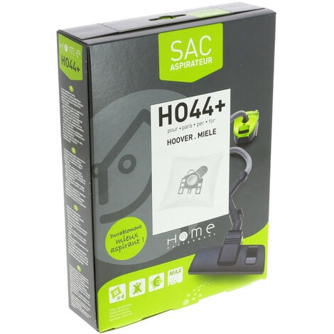 HOME EQUIPEMENT Sacs microfibres adaptable par 4 HEHO44+ pour Aspirateur HANSEATIC, HOOVER, MIELE, SEVERIN , ATHOS, BLACK DIAMOND, ELECTRONIC, FREEMOTION, PURE POWER, PURE POWER INTELLISENSE, PUREPOWERGREENRAY, SENS