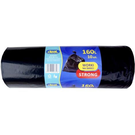 Sacs poubelle 160L résistants LD, lot de 10