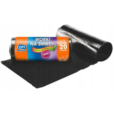Sacs poubelle 20 l 45 x 50 cm - 50 pièces noirs universels petit