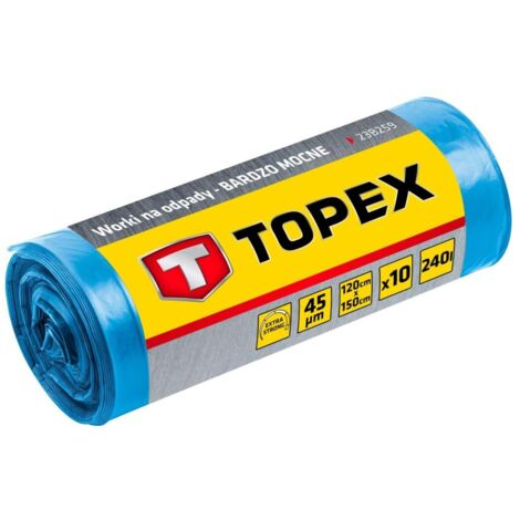 Sacs poubelle 240 L, bleus, 45 µm