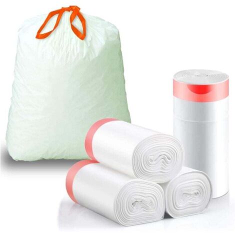 Sacs poubelle 3 rouleaux, 60 sacs poubelles, petit sac poubelle de cuisine de 2,6 gallons, doublure poubelle non parfumée pour chambre, cuisine, bureau, voiture