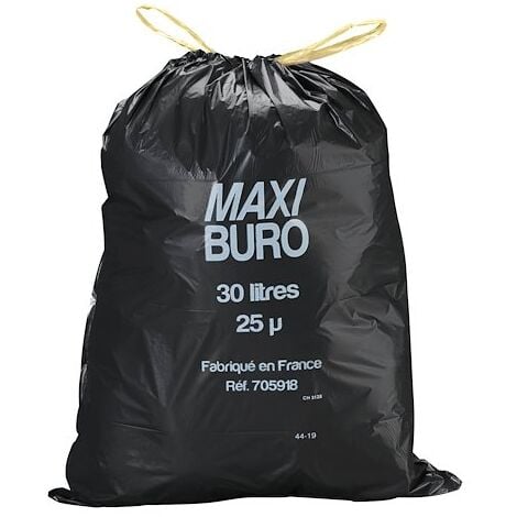 Sacs poubelle 100 litres lien indépendant Maxiburo - Carton de 250