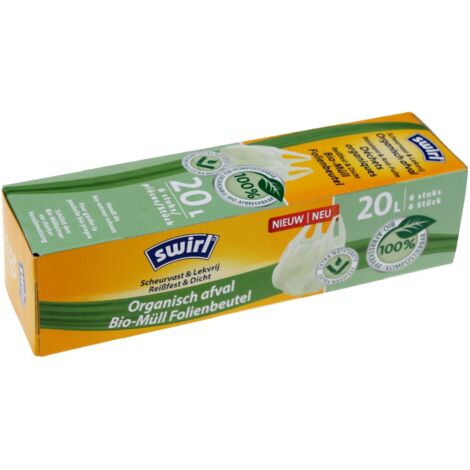 Sacs poubelle à pédale Swirl Bio avec poignée 20 L 6 pièces
