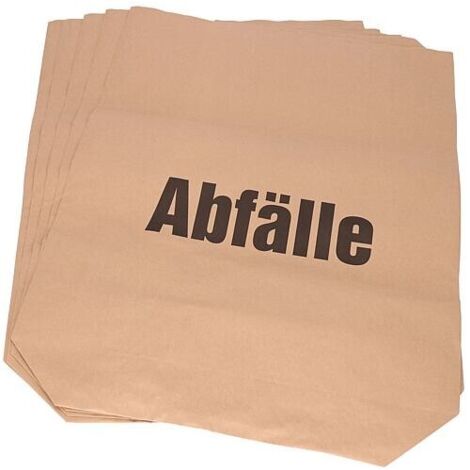 Sacs poubelle en papier brun 120 l, papier kraft résistant à l'humidité Impression : DECHETS, UE 25 pièces