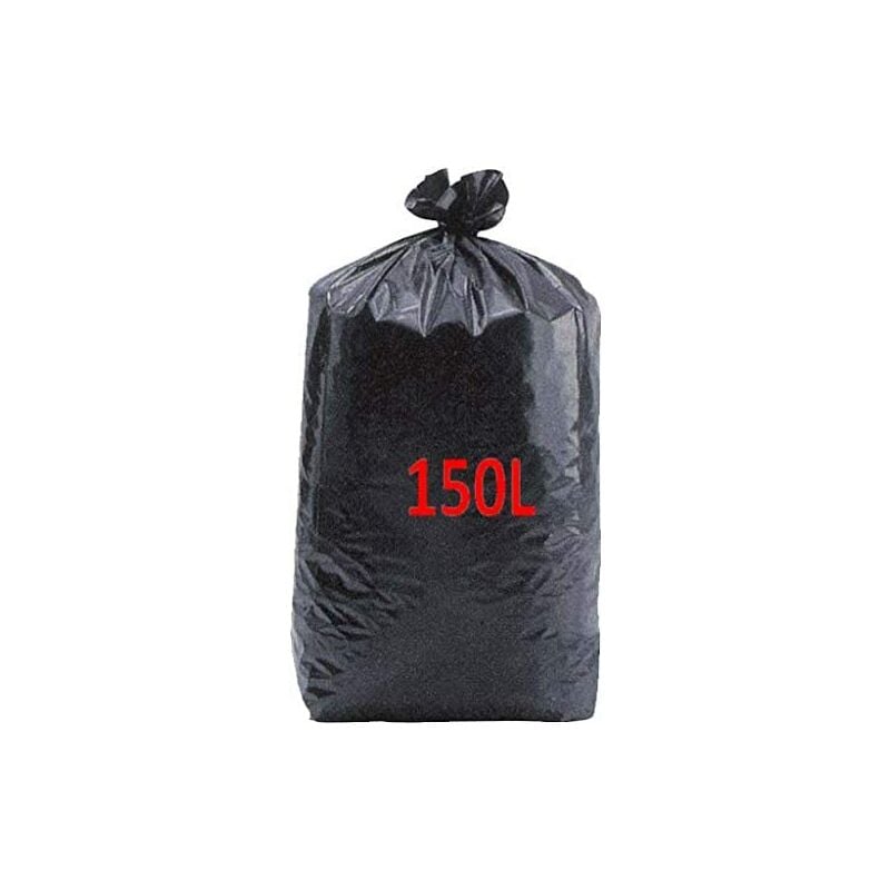 Sacs poubelle noir haute resistance - 150 litres - les 100 sacs poubelles