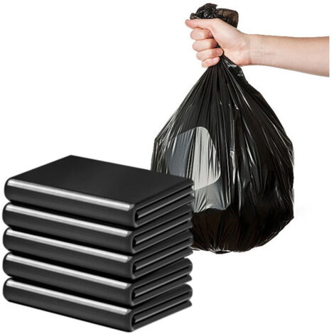 Sacs poubelle RuiHua 65 gallons (paquet économique de 50 sacs avec attaches) Grands sacs poubelle 64 gallons ultra-résistants