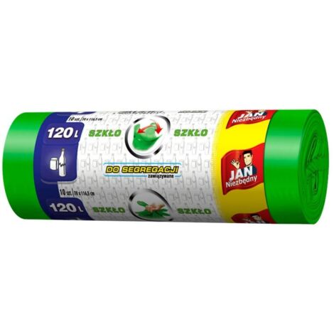 Sacs poubelle verts pour le tri du verre 120 l