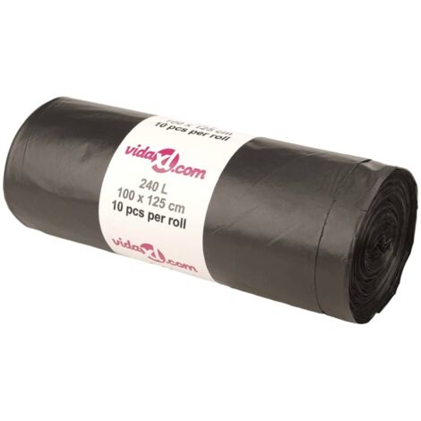 Sacs poubelles 150 pcs noir 240 L CFW969279