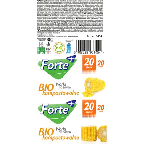 Sacs poubelles biocompostables Forte+ 20L 20 pcs.