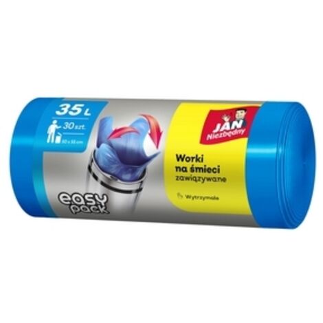 Sacs poubelles Easy-pack Jan Niezbędny bleus 35 L, 30 pièces